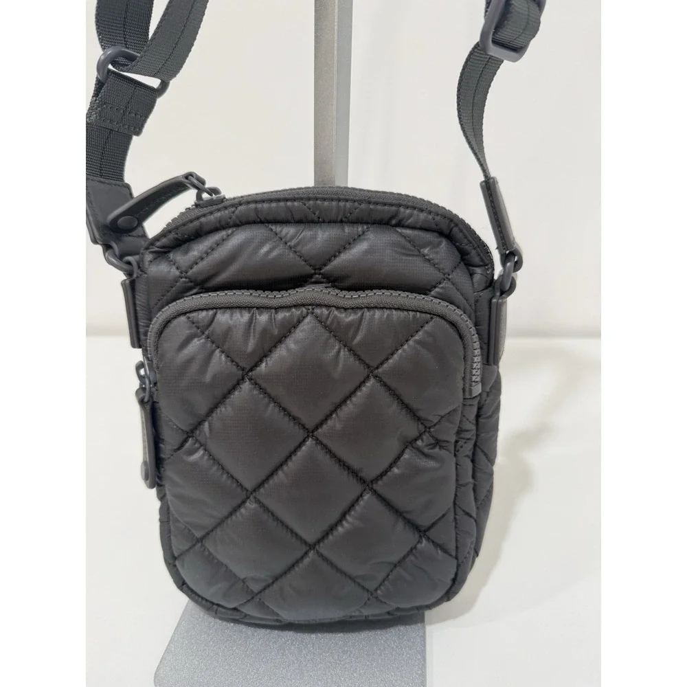 QUINCE TRANSIT QUILTED PHONE CROSSBODY Shoulder HANDBAG PURSE Charcoal